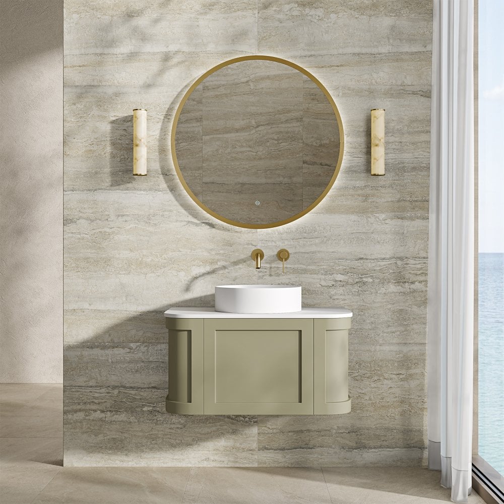 Lanesborough Vanity Unit with Stone Basin (Olive 800mm)
