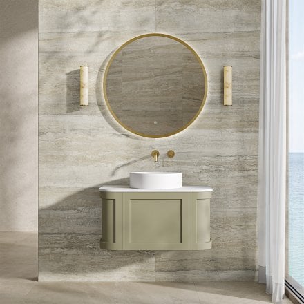 Lanesborough Vanity Unit with Stone Basin (Olive 800mm)