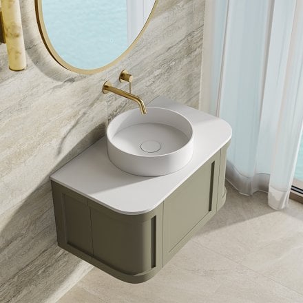 Lanesborough Vanity Unit with Stone Basin (Olive 800mm)