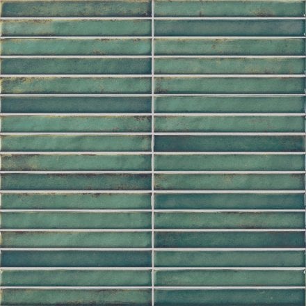 Emerald Gloss - Elara Smooth Linear Ceramic Wall Tile 350 x 350mm
