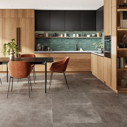 Emerald Gloss - Elara Smooth Linear Ceramic Wall Tile 350 x 350mm