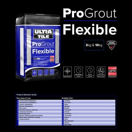 Limestone Ultra ProGrout - 3kg Flexible Wall & Flooring Grout