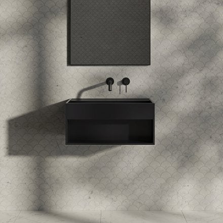 Louis Matt Black Stone Basin 600mm