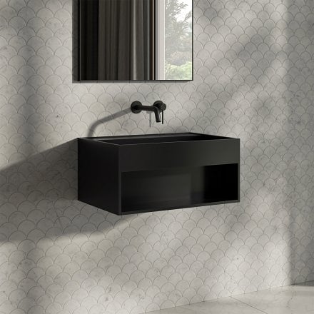 Louis Matt Black Stone Basin 600mm
