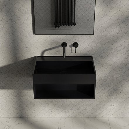 Louis Matt Black Stone Basin 600mm