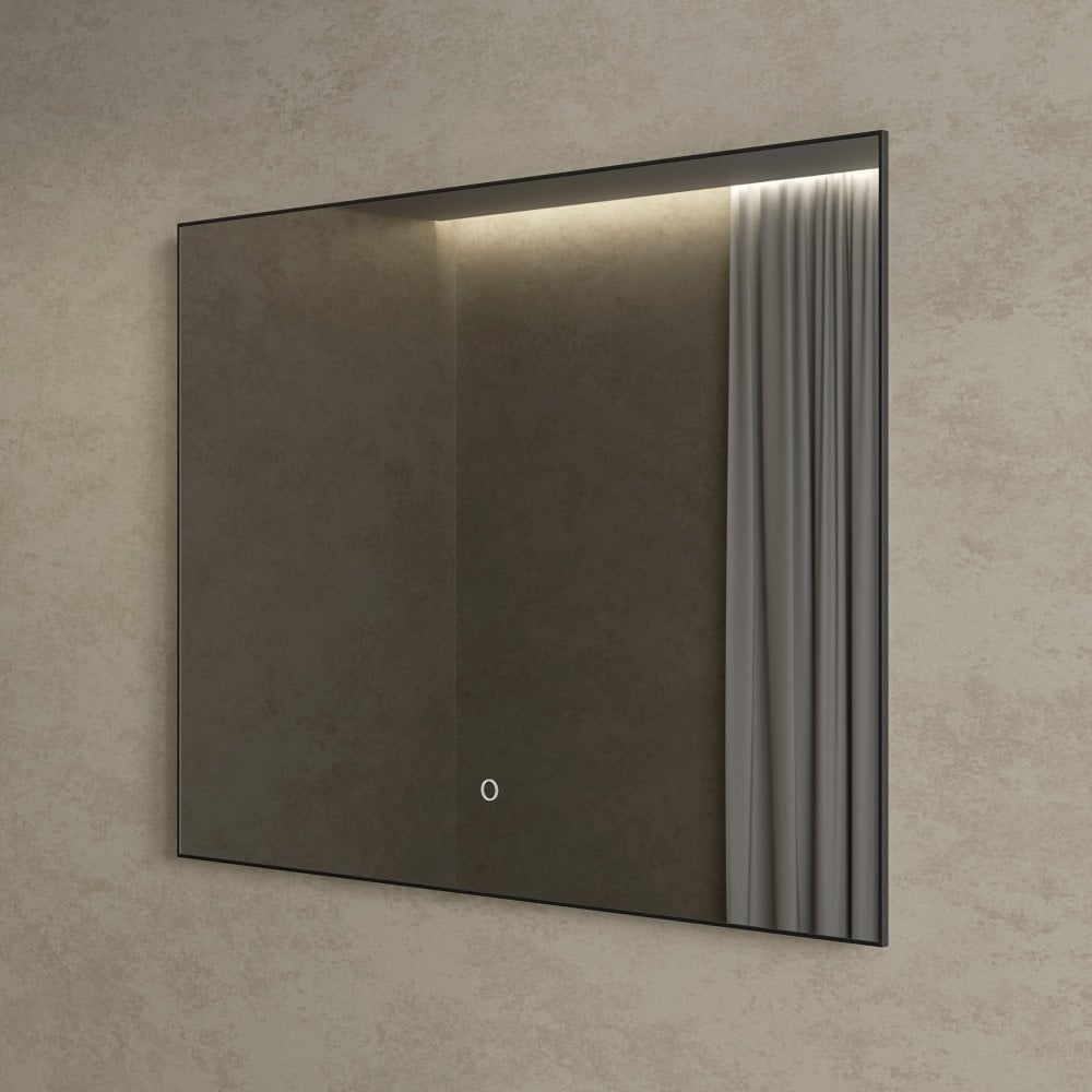 Luxor Matt Black Backlit LED Mirror 1200mm