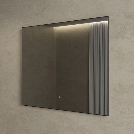 Luxor Matt Black Backlit LED Mirror 1200mm