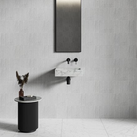 Magno Carrara Marble Wall Hung Basin 400mm