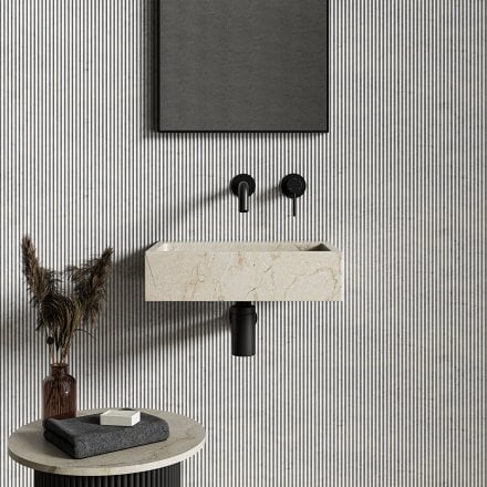 Magno Crema Marfil Marble Wall Hung Basin 400mm
