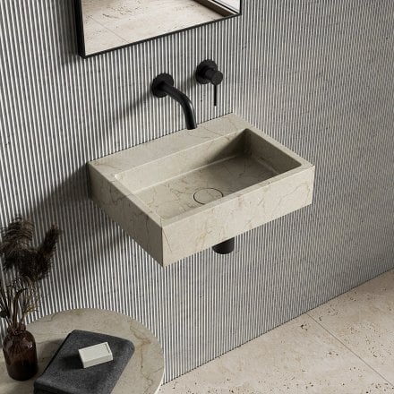 Magno Crema Marfil Marble Wall Hung Basin 400mm