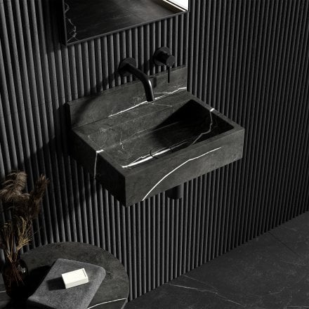 Magno Pietra Grey Marble Wall Hung Basin 400mm
