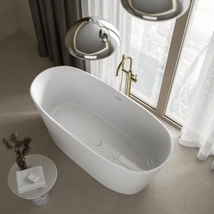 Malmo Freestanding Stone Bath 1580mm