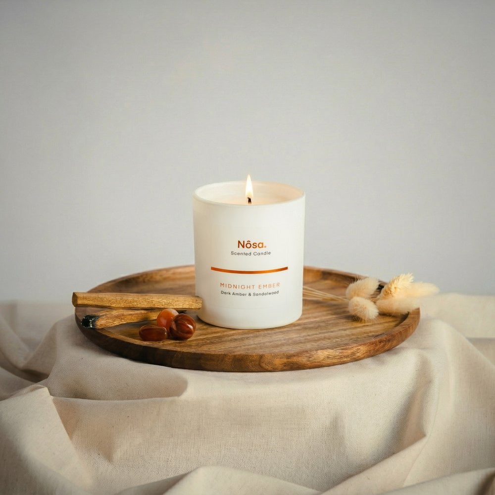 Midnight Ember - 30cl Single Wick Candle Dark Amber & Sandalwood
