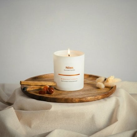 Midnight Ember - 30cl Single Wick Candle Dark Amber & Sandalwood