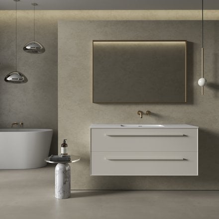 Missoni Vanity Unit with Stone Basin (Matt Cappuccino 1200mm)