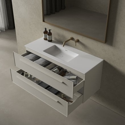 Missoni Vanity Unit with Stone Basin (Matt Cappuccino 1200mm)
