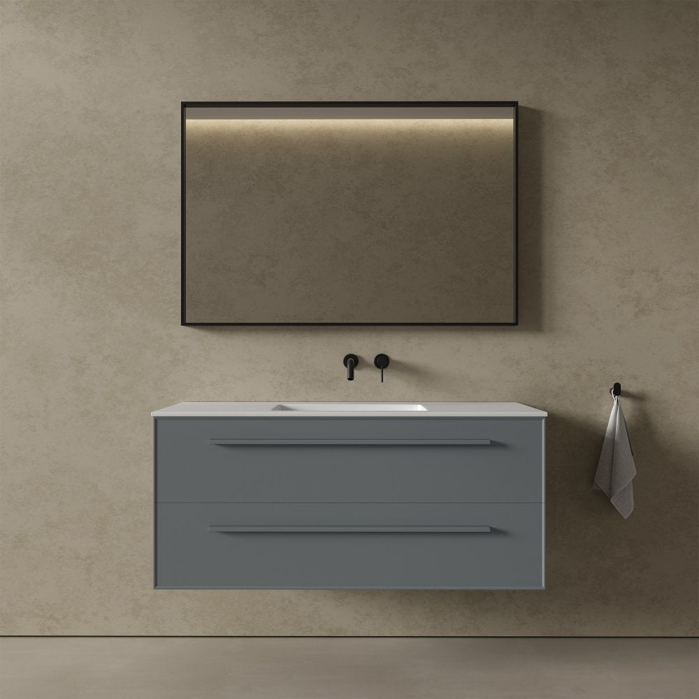 Missoni Vanity Unit with Stone Basin (Matt Dove Grey 1200mm)