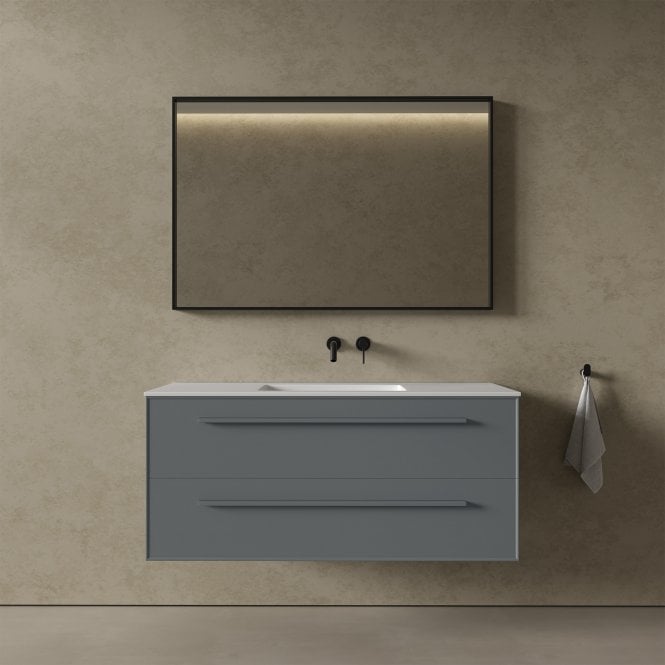 Nôsa Missoni Vanity Unit with Stone Basin (Matt Dove Grey 1200mm)