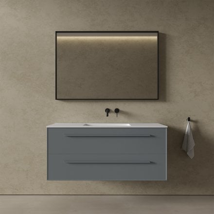 Missoni Vanity Unit with Stone Basin (Matt Dove Grey 1200mm)