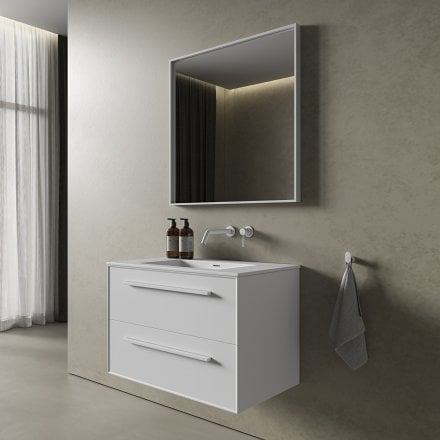 Missoni Vanity Unit with Stone Basin (Matt White 800mm)