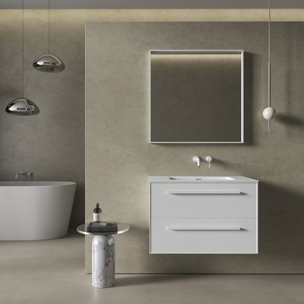 Missoni Vanity Unit with Stone Basin (Matt White 800mm)