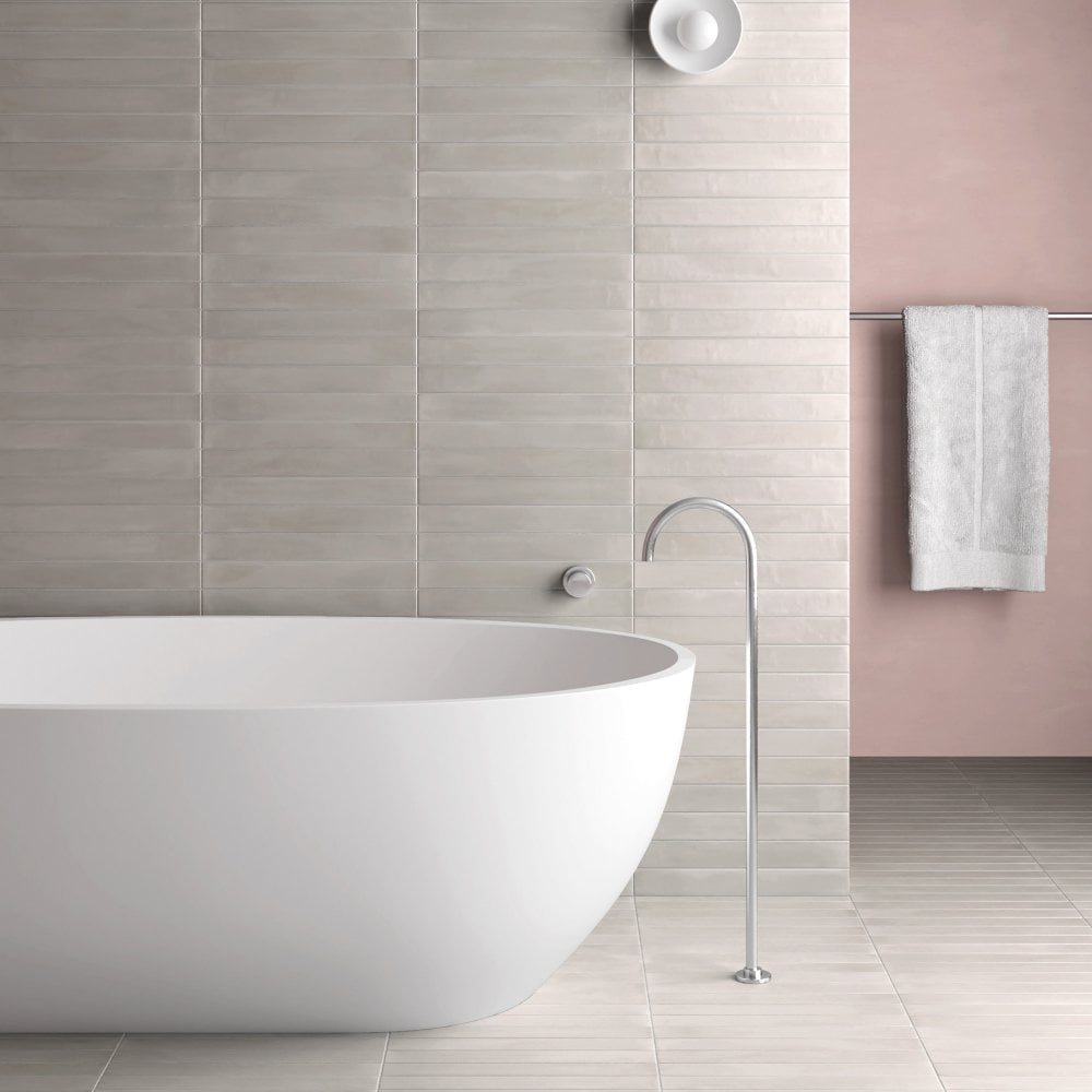 Mist Stone Matt - Corvella Porcelain Wall & Floor Tile 400 x 50mm