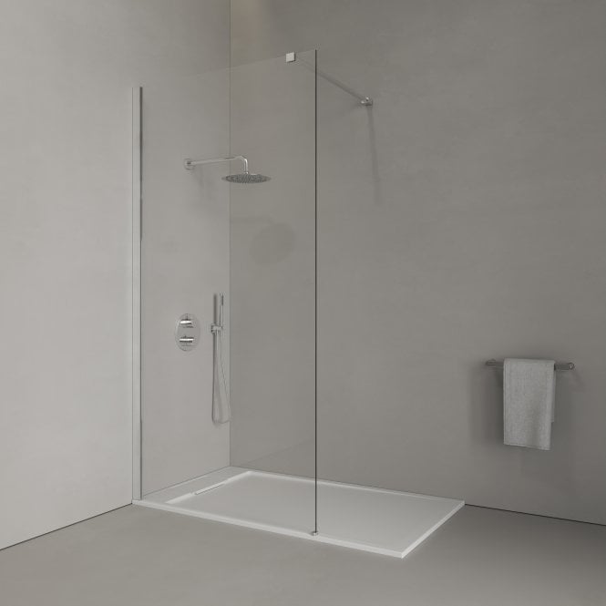 Modern Chrome Shower Screen Glass