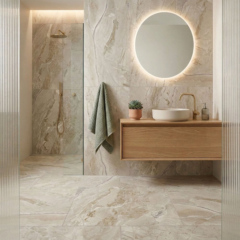 Natural Matt - Origins Smooth Porcelain Wall & Floor Tile 600 x 1200mm