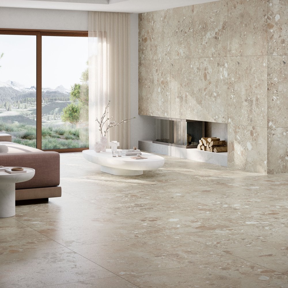 Natural Matt - Terazzia Smooth Porcelain Wall & Floor Tile 900 x 900mm