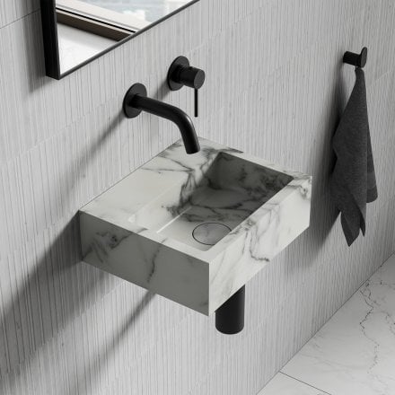 Nobu Arabescato Marble Wall Hung Basin 300mm