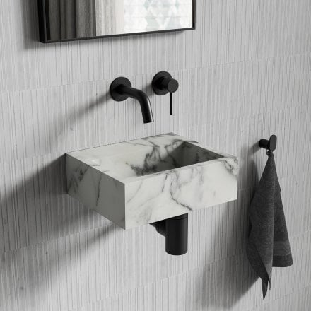 Nobu Arabescato Marble Wall Hung Basin 300mm
