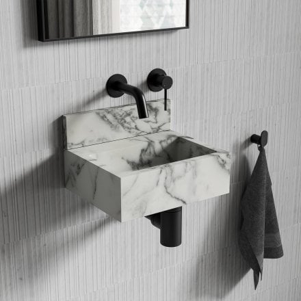 Nobu Arabescato Marble Wall Hung Basin 300mm