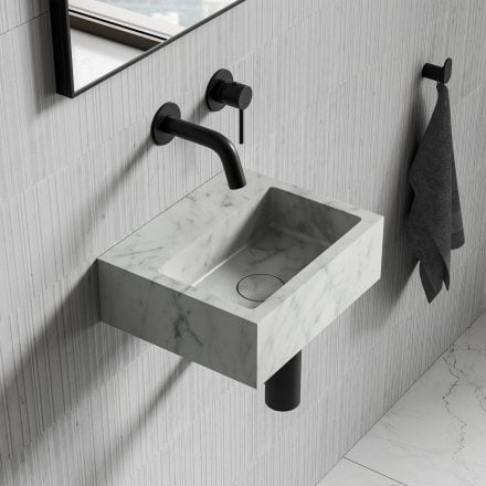 Nobu Carrara Marble Wall Hung Basin 300mm