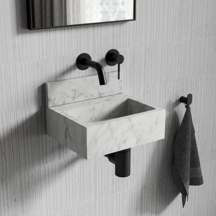 Nobu Carrara Marble Wall Hung Basin 300mm