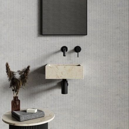 Nobu Crema Marfil Marble Wall Hung Basin 300mm