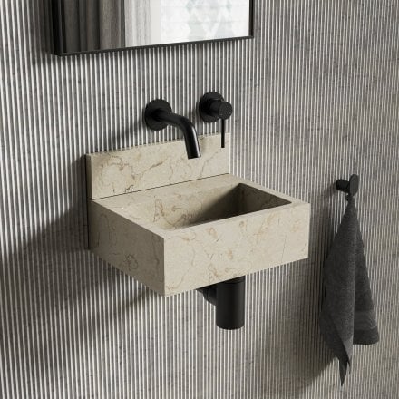 Nobu Crema Marfil Marble Wall Hung Basin 300mm
