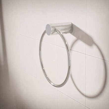 Alta Fluted Wall Mounted Towel Ring