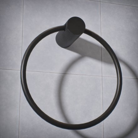 Alta Fluted Wall Mounted Towel Ring