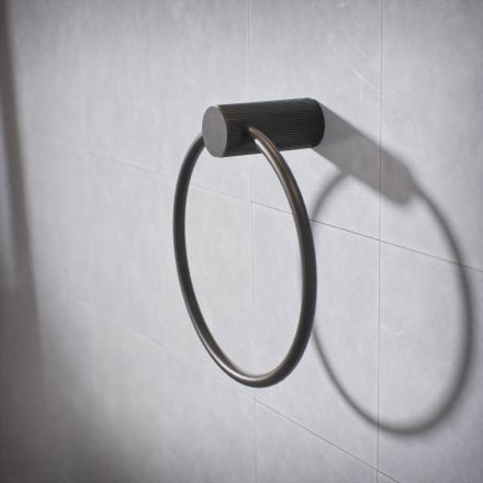 Alta Fluted Wall Mounted Towel Ring
