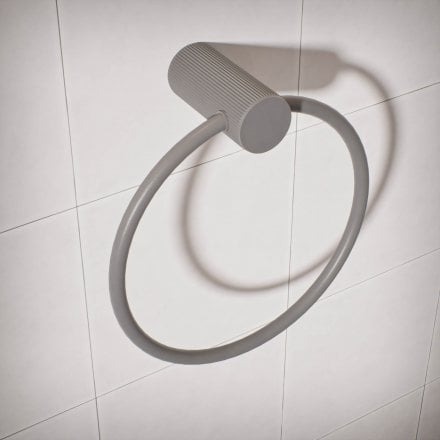 Alta Fluted Wall Mounted Towel Ring