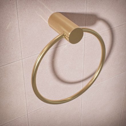 Alta Fluted Wall Mounted Towel Ring