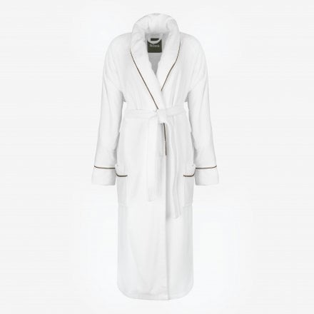 Grantley White Combed Cotton Bath Robe