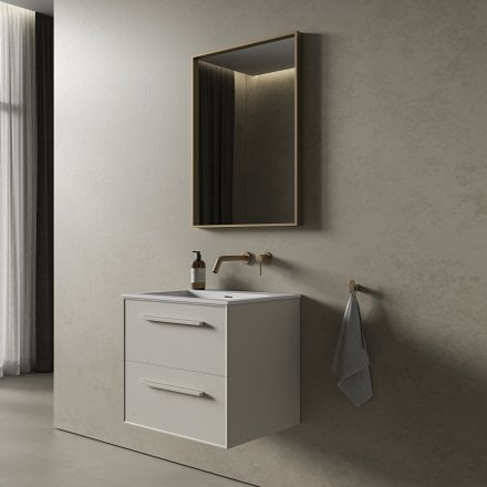 Missoni Vanity Unit with Stone Basin (Matt Cappuccino 600mm)