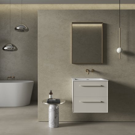 Missoni Vanity Unit with Stone Basin (Matt Cappuccino 600mm)