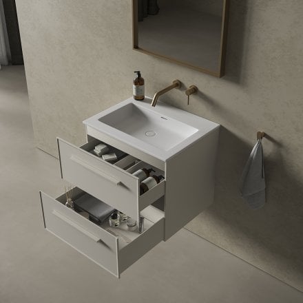 Missoni Vanity Unit with Stone Basin (Matt Cappuccino 600mm)