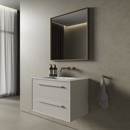 Missoni Vanity Unit with Stone Basin (Matt Cappuccino 800mm)