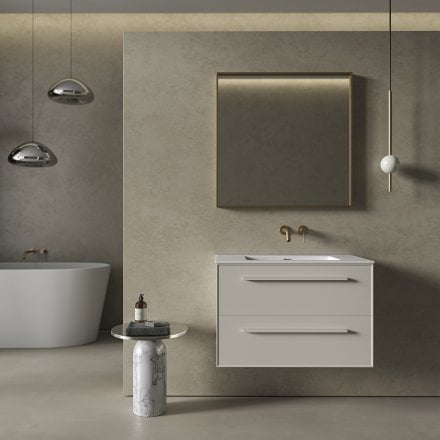 Missoni Vanity Unit with Stone Basin (Matt Cappuccino 800mm)