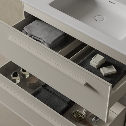 Missoni Vanity Unit with Stone Basin (Matt Cappuccino 800mm)