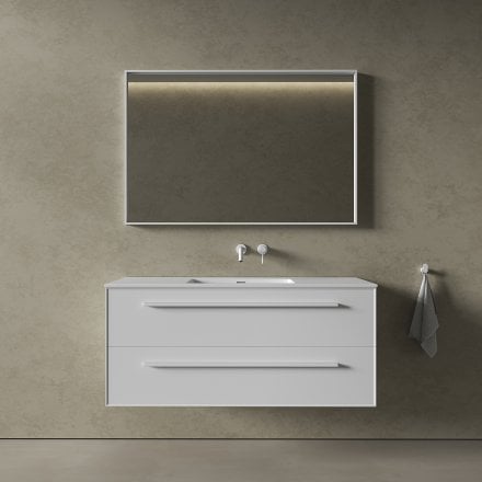 Missoni Vanity Unit with Stone Basin (Matt White 1200mm)
