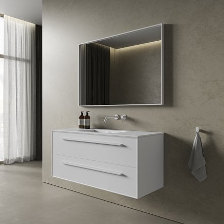 Missoni Vanity Unit with Stone Basin (Matt White 1200mm)